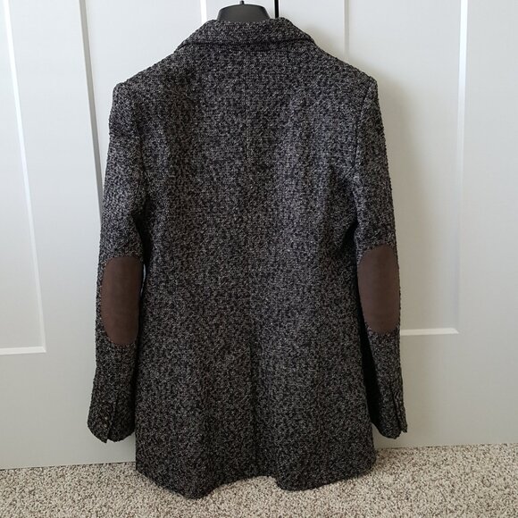 Elbow Patches Warm MANGO Blazer Wool Cotton Knit Pockets - Picture 6 of 13